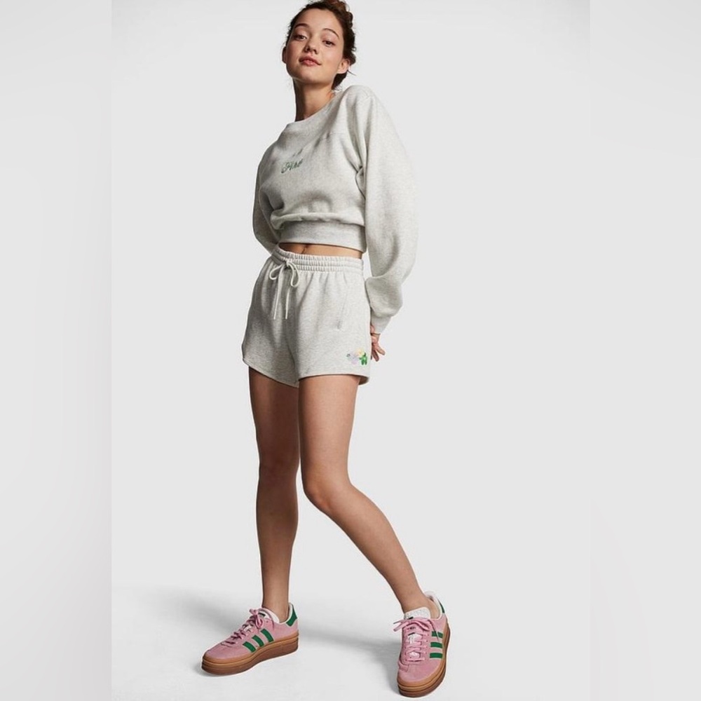 Victoria’s Secret PINK Ivy Fleece Curved Hem Shorts
